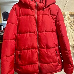 Women's Red Puffer Jacket
